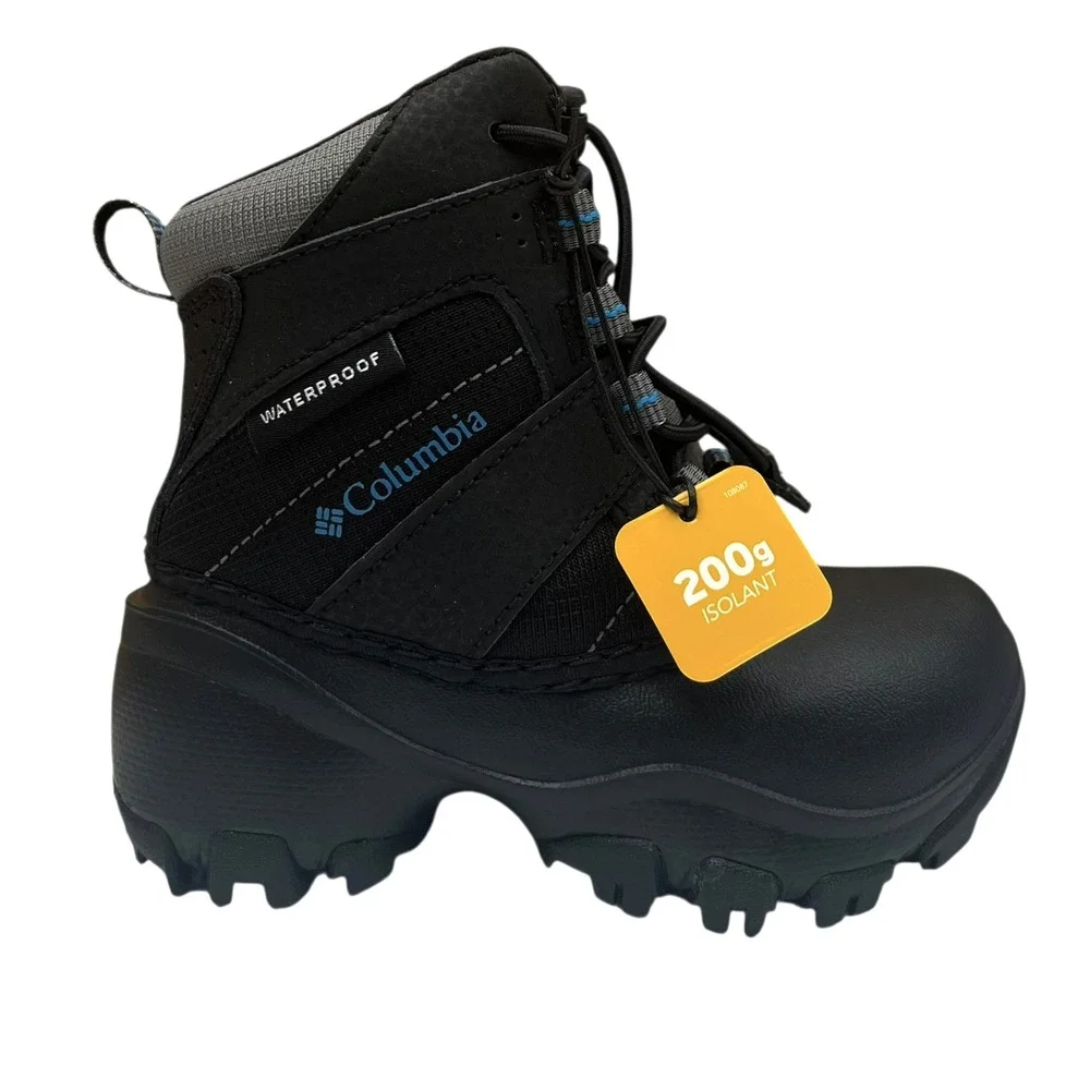 Columbia Rope Tow III Toddler Boys Girls Waterproof Snow Boots Size10 Black Blue